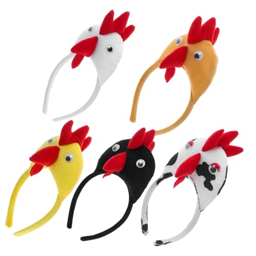 TINEASUR 5st Maskerade-kopfschmuck Huhn-accessoires-kostüm Lustiges Halloween-stirnband Halloween-huhn-stirnband Stirnbänder Für Mädchen Halloween-kopfschmuck Tier-stirnband Pp Baumwolle von TINEASUR