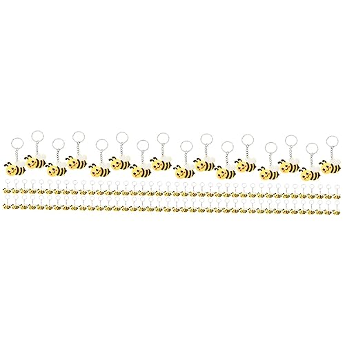 TINEASUR 96 Stk Biene Schlüsselanhänger schleudern Biene fob bienen bienen zubehör charm anhänger bienenwachstücher Schlüsselanhänger mit Cartoon-Biene Schlüsselbund PVC von TINEASUR