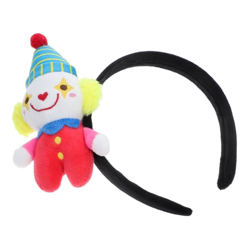 TINEASUR Clown-stirnband Clownhüte Regenbogen-stirnband Mützen Clown-kostüm Clown-zubehör Clown Perücke Clown-haarband Schöner Clown-kopfschmuck Zirkus-souvenir Pp Baumwolle von TINEASUR