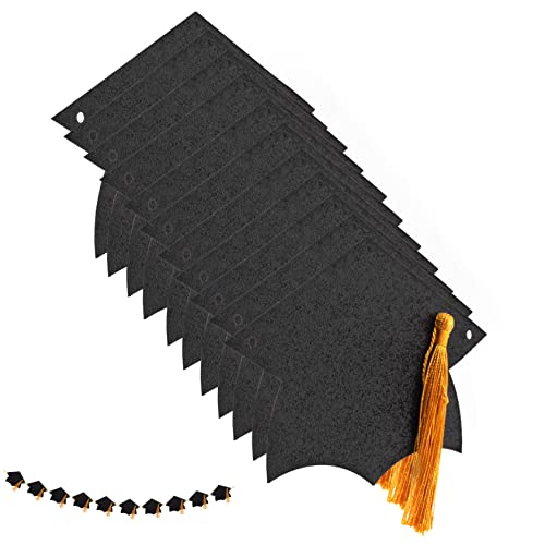 TINEASUR Doktorhut Ziehen Abschluss Hut Girlande Grad-girlanden-schild Quastengirlande Bachelor-cap-girlande Abschlussfeier Dekorationen 2023 Banner Für Abschlusshüte Papier Black von TINEASUR