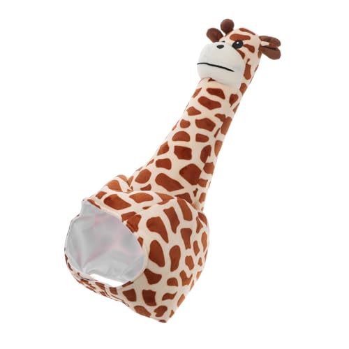 TINEASUR Giraffenhaube Kopfbedeckung Kostüm Hut Giraffen-Partyhüte Plüsch-Neuheitshut Giraffen-Partyzubehör kindermütze kinder kappe Tiermütze Giraffe Plüschmütze Giraffenhut PP Baumwolle von TINEASUR