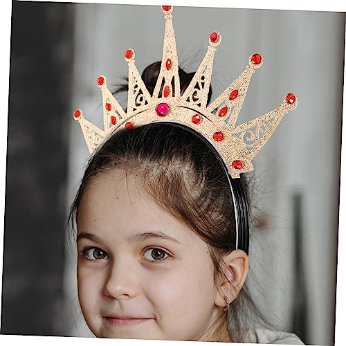 TINEASUR Haarschmuck party accessoires birthday crown Glitzernde Party-Accessoires Glänzende Dekoration Geburtstagsfeier Krone Prinzessinnenparty prinzessin dekor alte Krone Plastik Golden von TINEASUR