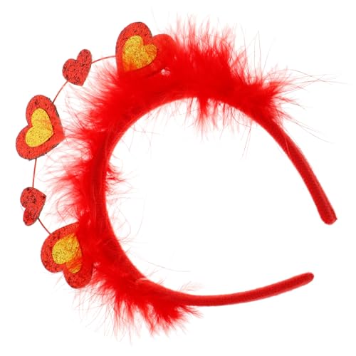 TINEASUR Herz Stirnband Modisches Stirnband Valentinstag Haar Accessoire Stirnband Für Frauen Zarte Kopfbedeckung Valentinstag Haar Dekoration Valentinstag Kopfschmuck Party Haar von TINEASUR