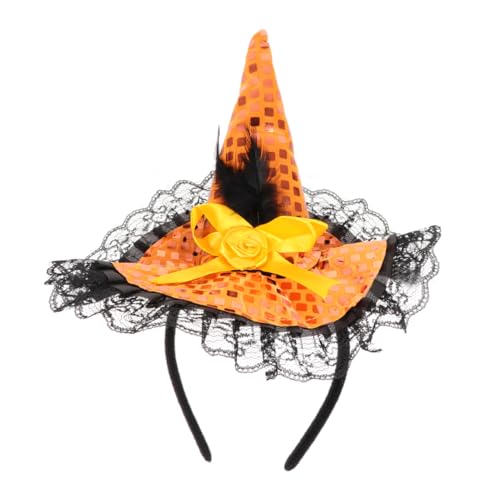 TINEASUR Hexen Stirnband Hexen Kopfschmuck Halloween Hexen Requisiten Abschlussball Stirnband Elegante Stirnbänder Für Frauen Halloween Kostüme Für Erwachsene Halloween Hexenkostüm von TINEASUR