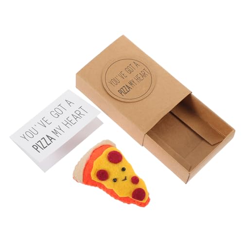 TINEASUR Kasten Mini-Pizza-Geschenkbox Pizzadekoration Pizza-Gastgeschenke freundschaftsgeschenke freunschafts Friendship Pizza-Spielzeug Festivalgeschenk Vlies von TINEASUR