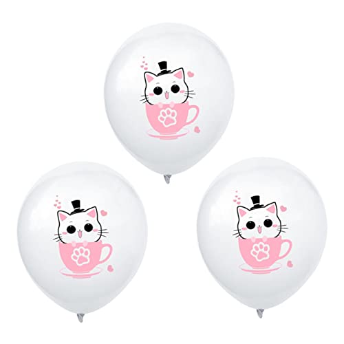 TINEASUR Katzenmuster Ballon Dekorativer Latex Und Aluminiumfolien Ballon 2 Bündel Partyzubehör Für Geburtstag Babyparty Hochzeit Und Jahrestag Ideal Für Festliche Dekorationen von TINEASUR