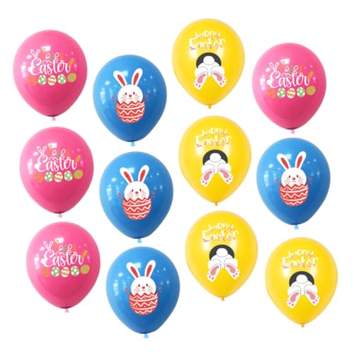 TINEASUR Ostern Dekorationsballons Mit Hasen Und Eierdruck Latexballons Und Für Feiertagsfeiern Und Feste Exquisites Ballonset Für Kreative Dekoration von TINEASUR