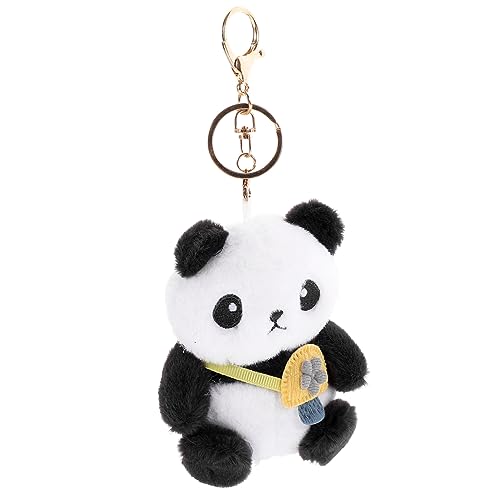 TINEASUR Panda-Schlüsselanhänger Plüsch tragen kleiner Panda Cartoon-Schlüsselanhänger schlüsselanhänger tier panda schlüsselanhänger süße Schlüsselanhänger Taschenanhänger PP Baumwolle von TINEASUR