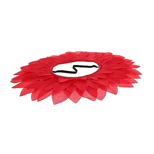 TINEASUR Sonnenblumenhut Für Kinder Outfit Halloween-blumen-haarband Tanzkostüme Cool Party-requisite Kreative Sonnenblumen-kopfbedeckung Teenager Lustig Foto Neuheit Stütze Seidentuch Rot von TINEASUR