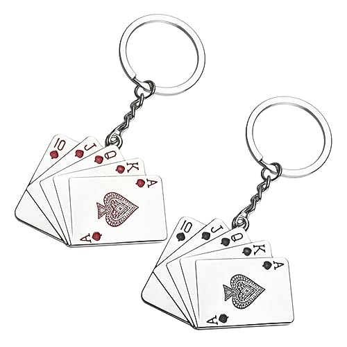 TINEASUR Spielkarten Schlüsselanhänger Kreative Pokerkarten Schlüsselanhänger Aus Bag Decoration Und Bag Hanging Ornament Und Für Kartenliebhaber Und von TINEASUR