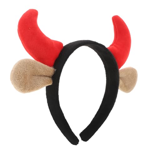 TINEASUR Stirnband aus Horn darstellendes Zubehör Haarschmuck für Auftritte Stirnband aus Ochsenhorn Stirnband für Auftritte Bühnendarsteller Party-Kopfschmuck-Versorgung Polyester von TINEASUR