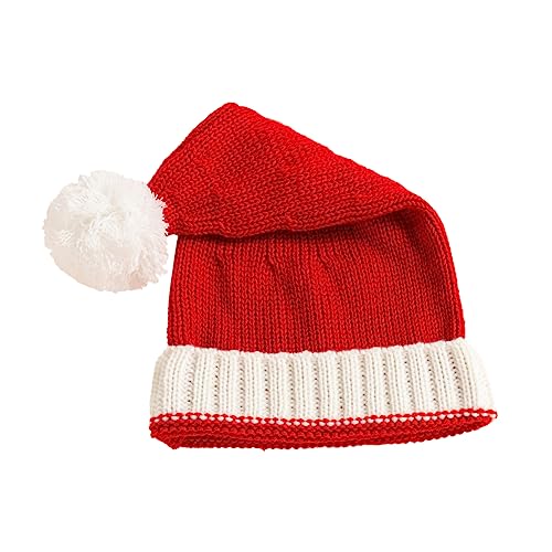 TINEASUR Weihnachten Santa Hut Weihnachten Urlaub Gestrickte Hut Weihnachten Pom Pom Caps Winter Beanie Hat von TINEASUR