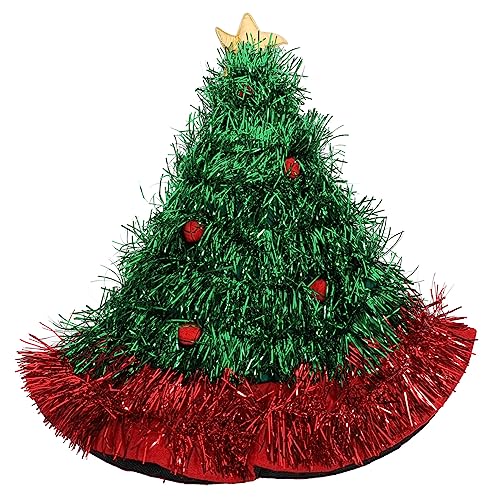 TINEASUR Weihnachtsbaum Hut Lustige Weihnachtsmütze Für Erwachsene Extra Lange üschige Nikolausmütze Festliche Kopfbedeckung Für Weihnachten Und Neujahr Weihnachts Layout Requisite von TINEASUR