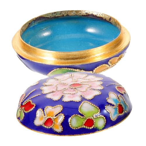 TINEASUR die chinesen wohnzimmerdeko dekoring Pulverbox decor kleine Schachteln für Halsketten-Geschenkboxen für Schmuck Vintage-Schmucketui Schmuckschatullen Verpackung Cloisonne von TINEASUR