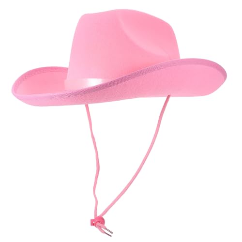 TINEASUR fasnachtskostüme damenmützen Leichter Hut frauenmützen Hut für Halloween-Partys Westernhüte für Erwachsene Halloween-Cowgirl-Hut Cowboyhüte Männer Hut Party-Cowgirl-Hut Stoff Rosa von TINEASUR