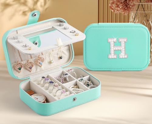 TINGN Schmuckkasten Mädchen, Schmuckschatulle Mädchen, SchmuckkäStchen H,Jewelry Organizer, Reise SchmuckkäStchen Schmuckaufbewahrung Klein, Geschenk Mädchen, Personalisierte Geschenke von TINGN