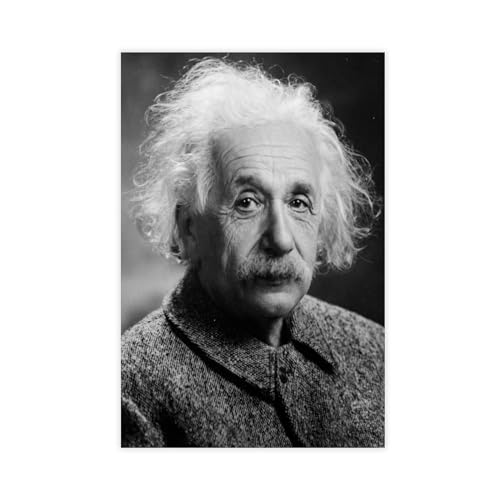 TINGTOEO Albert Einstein Leinwand-Poster, Wandkunst, Dekordruck, Gemälde für Wohnzimmer, Schlafzimmer, Dekoration, ungerahmt, 50 x 75 cm von TINGTOEO