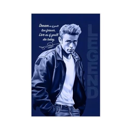 TINGTOEO Leinwand-Poster, Motiv: Schauspieler James Dean 9, Wandkunst, Dekordruck, Gemälde für Wohnzimmer, Schlafzimmer, Dekoration, ungerahmt, 30 x 45 cm von TINGTOEO