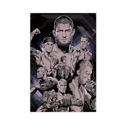 TINGTOEO UFC MMA Leinwand-Poster, Wandkunst, Dekordruck, Gemälde für Wohnzimmer, Schlafzimmer, Dekoration, ungerahmt, 40 x 60 cm von TINGTOEO