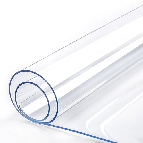 Durchsichtige Tischdecke Schutzfolie Tischschutz Rechteckig Schutztischdecke Schutzfolie für Ihren Tisch 1.50mm Dicke(Clear,80x130cm/31.4x51.1in) von TIPUQ