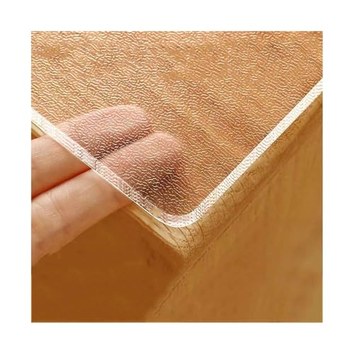 Tischdecke Transparent Tischfolie 1.40mm Glasklar Tischfolie Transparent Tisch Schutzfolie Transparent für Ihren Tisch(Frosted,40x120CM/15.7x47.2in) von TIPUQ