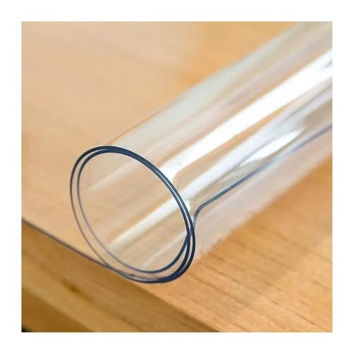 Tischdecke Transparent Tischfolie 1.50mm Glasklar Tischfolie Transparent Wasserdicht für Ihren Tisch Fettdicht Tischschutzfolie(Clear,80x120cm/31.4x47.2in) von TIPUQ