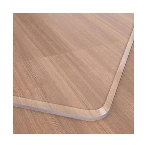 Tischdecke Transparent Tischfolie 2.0mm Tischschutz Transparent Wasserdicht Durchsichtig Klarsichtfolie mit Abgeschrägten für Tisch(Clear,50x100cm/19.6x39.3in) von TIPUQ