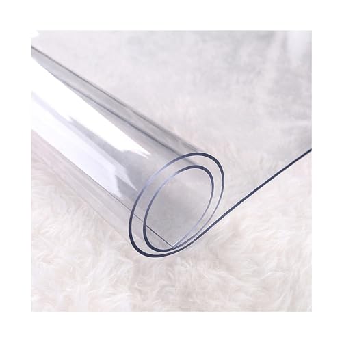 Tischdecke Transparent Tischschutzfolie 1.50mm Tisch Schutzfolie Transparent Wasserdicht Abwaschbar Fettdicht Tischschutzfolie für Ihren Tisch(100x100cm/39.3x39.3") von TIPUQ