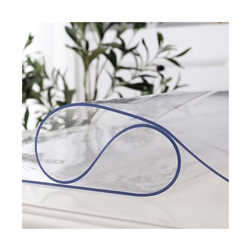 Tischfolie Transparent Rechteckig Tisch Schutzfolie Transparent Tischschutz Transparent Versch für Ihren Tisch 1.80mm Dicke(Clear,50x120cm/19.6x47.2in) von TIPUQ