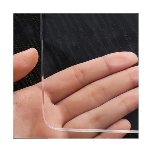 Tischschutzfolie, Transparente Tischdecke mit Abgeschrägten, Rechteckig Tisch Schutzfolie Transparent für Tisch 1.60 mm Dick(Clear,70x100cm/27.5x39.3in) von TIPUQ