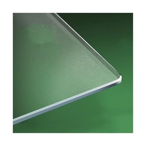 Tischschutzfolie Tischschutz Transparent Pflegeleicht Transparent Tischfolie mit Abgeschrägten für Tisch Fettdicht Tischschutzfolie(Frosted,80x80cm) von TIPUQ