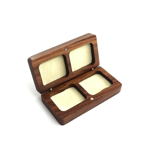 Schmuckkästchen Holz Große Ringbox Aus Holz Quadratische Box Für Halskette Anhänger Armband Massivholz Schmuckschatulle Schmuckkasten Groß Jewelry Box(Beige) von TISURXQ