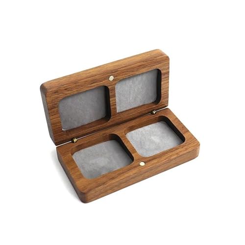 Schmuckkästchen Holz Große Ringbox Aus Holz Quadratische Box Für Halskette Anhänger Armband Massivholz Schmuckschatulle Schmuckkasten Groß Jewelry Box(Gray) von TISURXQ