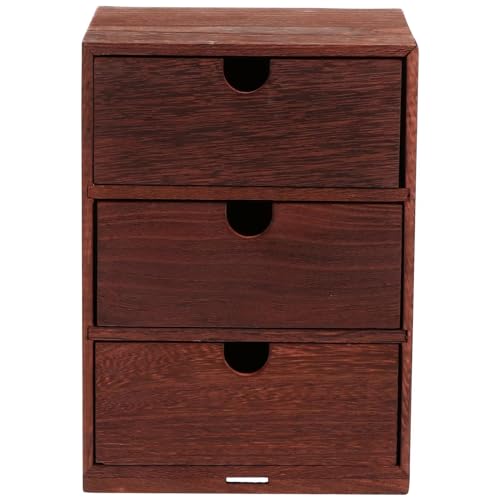 Schmuckkästchen Holz Holz Aufbewahrungsbox Schubladen Organizer Desktop Holz Schreibtischkisten Schubladen Tischboxen Kommode Schrank Würfel Schmuckkasten Groß Jewelry Box(3) von TISURXQ