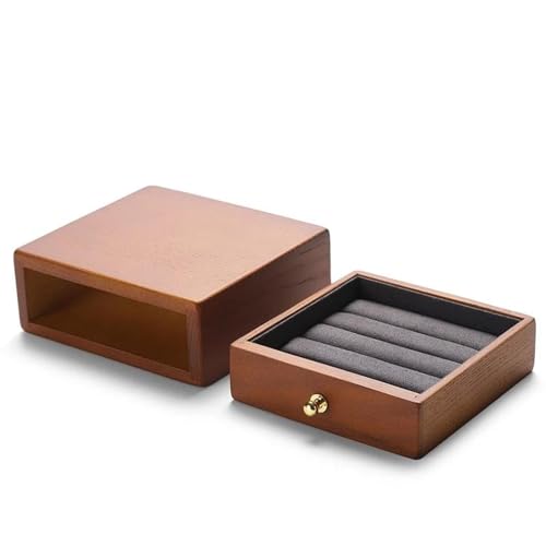 Schmuckkästchen Holz Massivholz Ring Halskette Ohrringe Armband Anhänger Aufbewahrungsbox Jewerly Organizer Fall Frauen Schmuck Sammlung Box Schmuckkasten Groß Jewelry Box(3) von TISURXQ