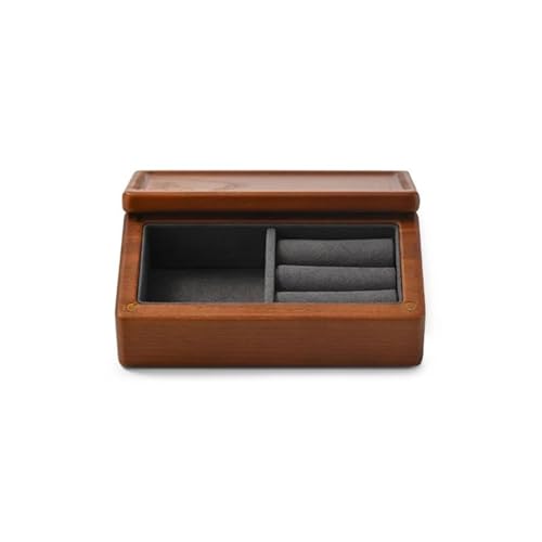 Schmuckkästchen Holz Massivholz Schmuckaufbewahrungsbox Ohrringe Ringe Anhänger Halsketten Armbänder Premium Schmuckaufbewahrungsorganisator Schmuckkasten Groß Jewelry Box(B) von TISURXQ