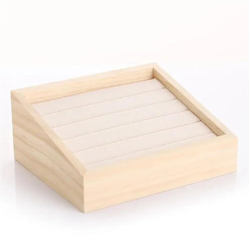 Schmuckkästchen Holz Schmuck Display Tray Ring Halter Box Ohrring Halskette Armband Anhänger Display Organizer Schmuck Lagerung Schmuckkasten Groß Jewelry Box(A 1) von TISURXQ