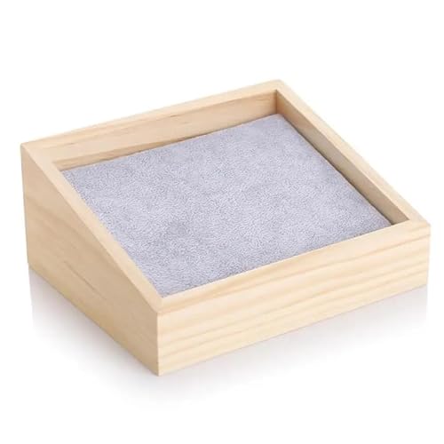 Schmuckkästchen Holz Schmuck Display Tray Ring Halter Box Ohrring Halskette Armband Anhänger Display Organizer Schmuck Lagerung Schmuckkasten Groß Jewelry Box(B) von TISURXQ