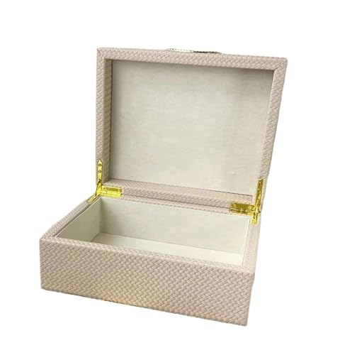 Schmuckkästchen Holz Schmuckschatulle, Holzrahmen, Große Aufbewahrungsbehälter, Geschenkverpackung, Leder-Schmuckschatulle Zur Aufbewahrung, Europäischer Stil Schmuckkasten Groß Jewelry Box(Type-B,20X von TISURXQ