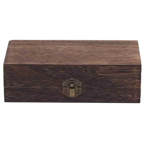 Schmuckkästchen Holz Schmuckschatulle Nützlich Praktisch Holz Schmuckkästchen Dekorative Halskette Dekorativ Schmuckkasten Groß Jewelry Box(Deep Color) von TISURXQ