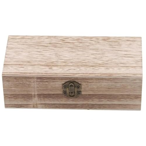 Schmuckkästchen Holz Schmuckschatulle Nützlich Praktisch Holz Schmuckkästchen Dekorative Halskette Dekorativ Schmuckkasten Groß Jewelry Box(Natural) von TISURXQ