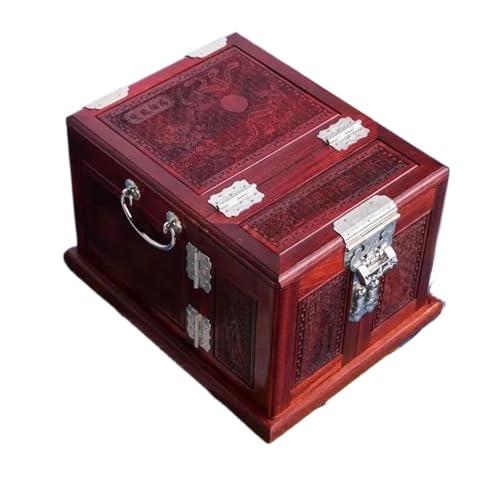 Schmuckkästchen Holz Schmuckschatullen Aufbewahrung Samt Schublade Armband Ohrringe Ausstellungsstand Geschenk Holz Schmuckschatulle Organizer Mit Spiegel Schmuckkasten Groß Jewelry Box(Type-F) von TISURXQ