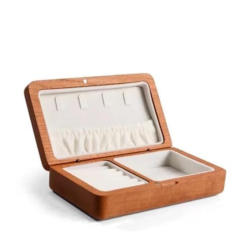 Schmuckkästchen Holz Schwarze Walnuss Massivholz Schmuckschatulle Einfache Ringohrringe Kleiner Schmuck Praktische Aufbewahrungsbox Schmuckkasten Groß Jewelry Box(Light Green) von TISURXQ