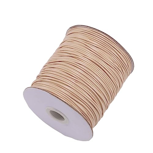 TIYGHI Lederschnüre 10 Meter/Los 0,5–2,5 mm Lederschnur, rund, Wachsseil, Schnur for DIY-Halskette, Armband, Schmuckherstellung, Zubehör (Color : Camel, Size : 2mm) von TIYGHI