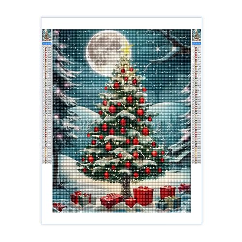 Strange Christmas Tree Diamond Painting Kits für Erwachsene, 5D DIY Weihnachten Diamant Kunst Kits für Anfänger, Kristallbild, Diamantkunst, Geschenk für Zuhause, Wanddekoration, 45,7 x 63,5 cm von TIZK