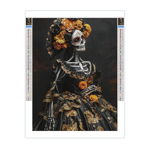 TIZK Strange Gown Ghostface Diamond Painting Kits for Adults,5D DIY Day of the Dead Diamond Art Kits for Beginners,Crystal Picture Diamond Arts Gift for Home Wall Decor 40.6x50.8 cm von TIZK