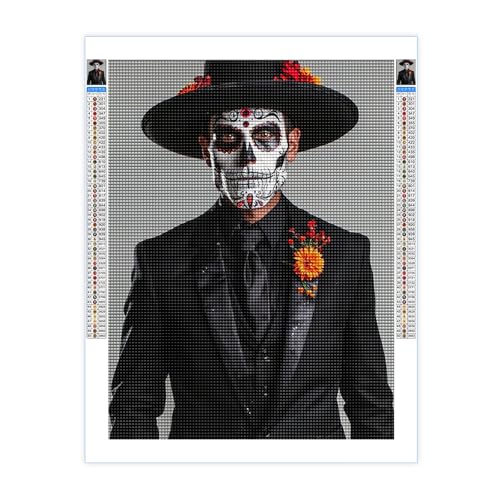 TIZK Strange Gown Ghostface Diamond Painting Kits for Adults,5D DIY Day of the Dead Diamond Art Kits for Beginners,Crystal Picture Diamond Arts Gift for Home Wall Decor 40.6x61.0 cm von TIZK