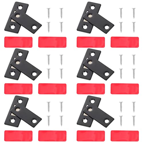 TJLVYCNB 12 Sets Schrank-Magnetverschlüsse, magnetische Schrank-Schubladen-Magnete, Schlösser, Möbelsicherheit for Küche, Schrank, Schrank, Schiebetürverschluss, schwarzer Riegel(Black) von TJLVYCNB