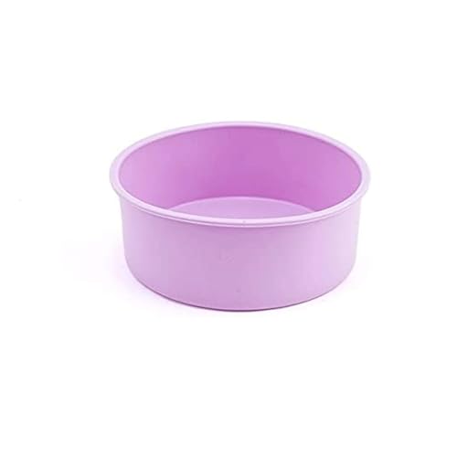 TJLVYCNB Kuchen-Spritztülle, Kuchen-Spritztülle, 4, 6, 8, 10 Zoll, Kuchenformen, runde Kuchen-Backformen, Spritztülle for DIY-Kuchendekorationswerkzeug, tragbar(Purple,6 inch) von TJLVYCNB