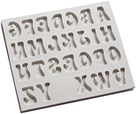 TJLVYCNB Kuchen-Spritztüllen, Kuchenformen, 6 Löcher, Silikonform, Spritztülle, 3D-schöne Bärenform, Kuchenform, Kleinbuchstaben, Backform, Backset, tragbar(Uppercase Letter) von TJLVYCNB